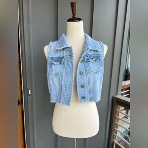 Vintage - Cropped Denim Vest
